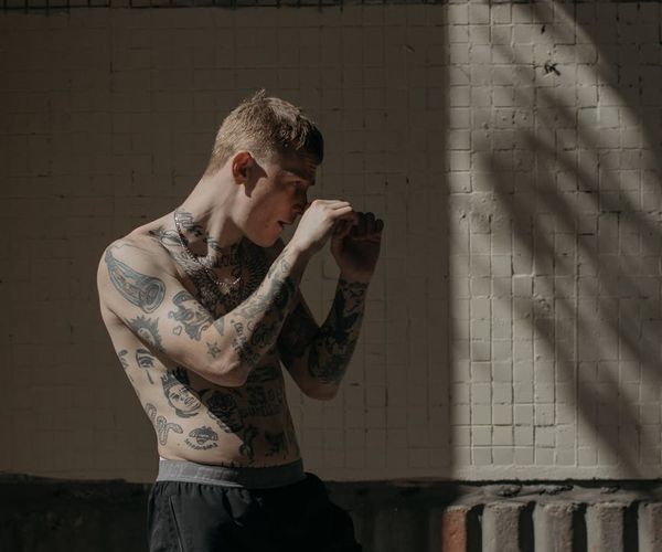 Man feeling energetic and strong after regular practice